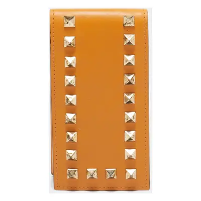 Valentino Mustard Leather Rockstud iPhone Flip Case