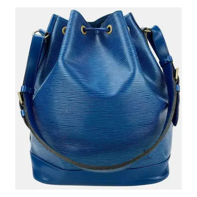 Louis Vuitton Blue Toldeo Epi Noe Drawstring Bucket Bag