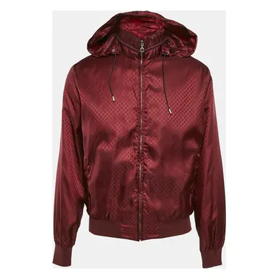 Gucci Burgundy Guccissima Nylon Windbreaker Jacket