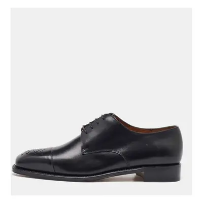 Salvatore Ferragamo Black Leather Lace Up Derby Size 41.5