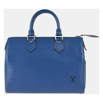 Louis Vuitton Blue Epi Speedy Handbag