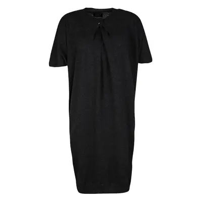 Lanvin Hiver'10 Grey Wool Short Sleeve Draped Dress