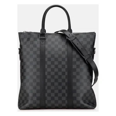 Louis Vuitton Black Damier Graphite Anton Tote