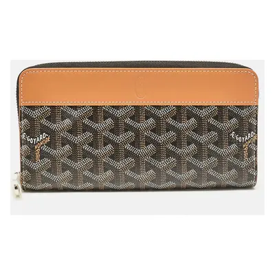 Goyard Brown Goyardine Coated Canvas Matignon GM Wallet