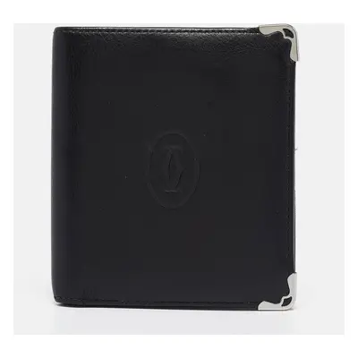 Cartier Black Leather Must De Cartier Bifold Wallet