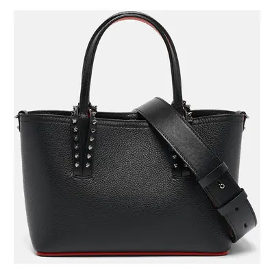 Christian Louboutin Black Leather Mini Cabata Tote