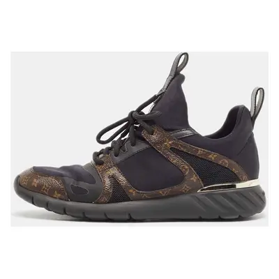 Louis Vuitton Brown/Black Monogram Canvas Neoprene Run Away Low Top Sneakers