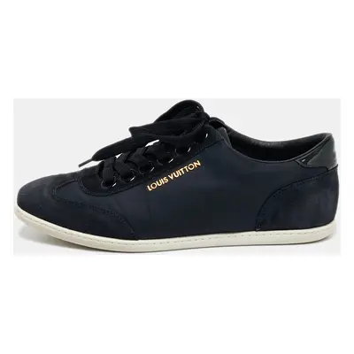 Louis Vuitton Navy Blue Suede and Nylon Low-Top Sneakers Size