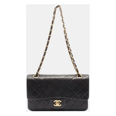 Chanel Black Small Classic Lambskin Double Flap