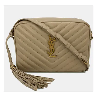 Ysl Saint Laurent Lou Camera Bag In Dark Beige