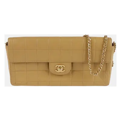 CHANEL Chocolate Bar Flap Shoulder Bag