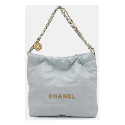 Chanel Pastel Blue Shiny Calf Leather Small Shoulder Bag