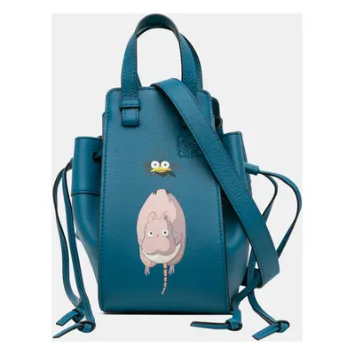 Loewe Blue Studio Ghibli Spirited Away Boh Mouse Mini Leather Hammock Bag