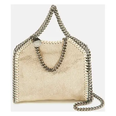 Stella McCartney Gold Faux Suede Tiny Falabella Tote