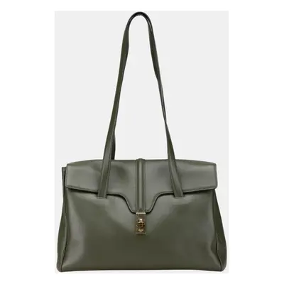 Celine Green Leather Medium Soft Shoulder Bag