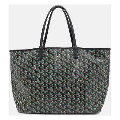 Goyard Black/Green PVC and Leather Saint Louis Clairvoy PM Tote Bag