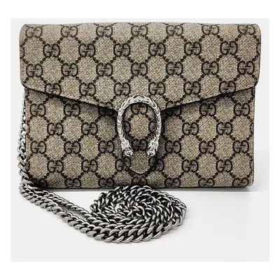 Gucci Beige PVC Dionysus Mini Chain Bag