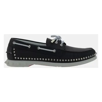 Christian Louboutin Black/Silver Gerockel Boat Shoes IT