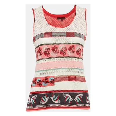 Kenzo Red Intarsia Knit Tank Top