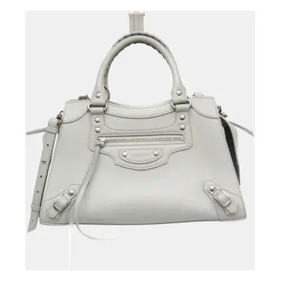 Balenciaga Light Gray Leather Neo Classic Small Handbag