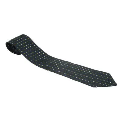 Giorgio Armani Black Polka Dot Silk Tie