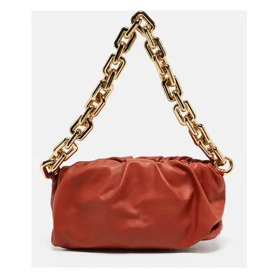 Bottega Veneta Orange Leather Leather The Chain Pouch Bag