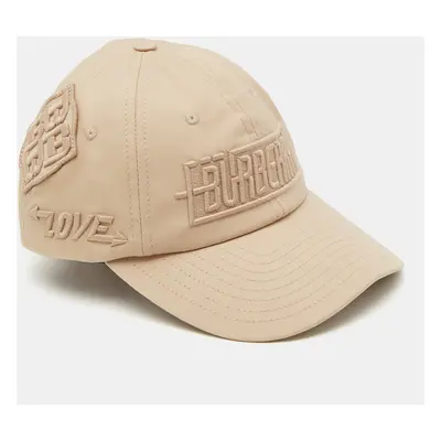 Burberry Beige Logo Embroidered Cotton Badge Appliqué Baseball Cap