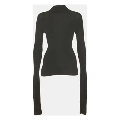 Dior Black Cashmere Knit Long Sleeve Turtle Neck Sweater