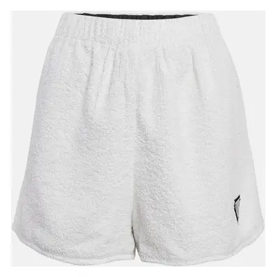 Prada White Cotton Terry Shorts