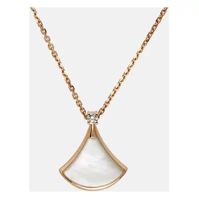 Bvlgari Divas' Dream Mother of Pearl Diamond 18k Rose Gold Necklace