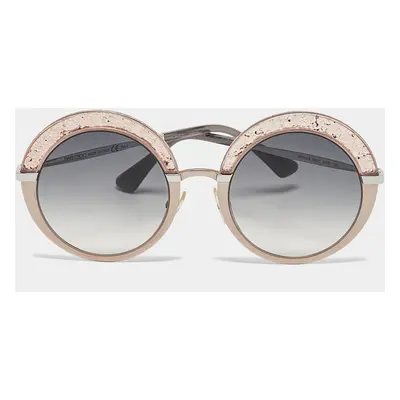 Jimmy Choo Grey/Peach Gradient Gotha/S Round Sunglasses