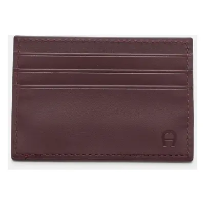 Aigner Burgundy Leather Card Holder