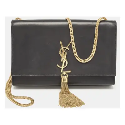 Saint Laurent Black Leather Kate Tassel Crossbody Bag