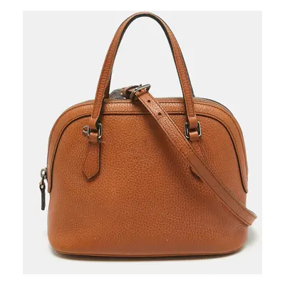 Gucci Brown Leather Mini Dome Satchel