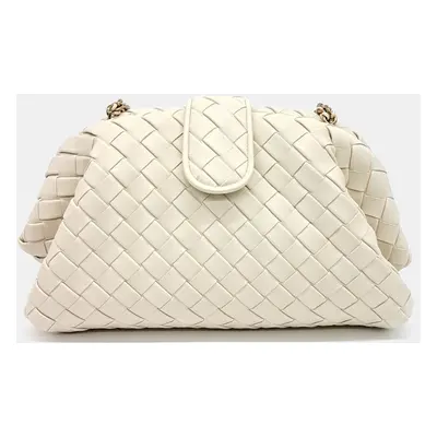 Bottega Veneta Ivory Leather Lauren Clutch Bag