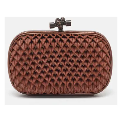 Bottega Veneta Brown Leather Knot Clutch