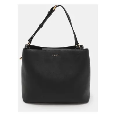 DKNY Black Saffiano Leather Bryant Park Bucket Bag