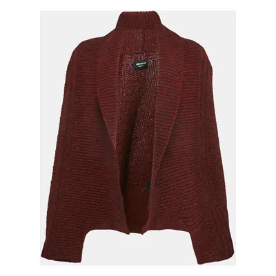 Zadig & Voltaire Red Merino Wool Open Front Mystic Cardigan