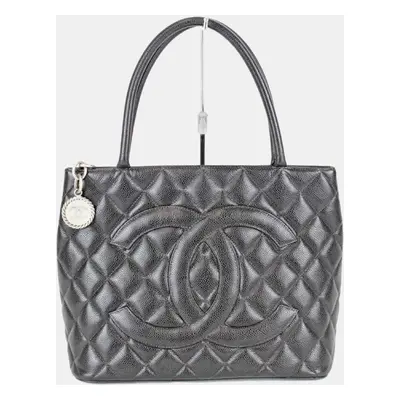 Chanel Black Caviar Skin Tote Bag