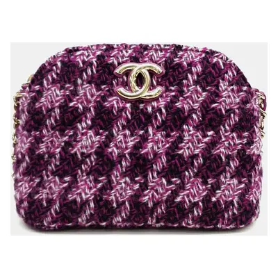 Chanel Purple Tweed tweed Crossbody Bag