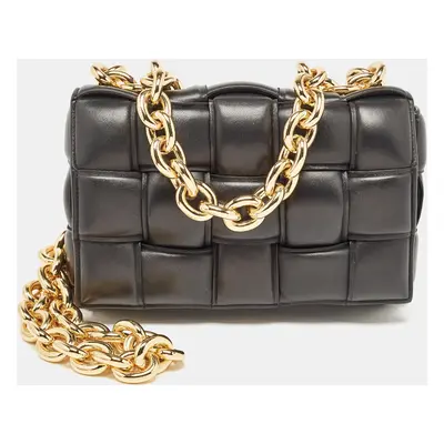 Bottega Veneta Black Padded Leather Cassette Chain Bag