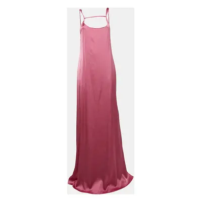 Jacquemus La Robe Stretch Satin Open-Back Mentalo Maxi Dress