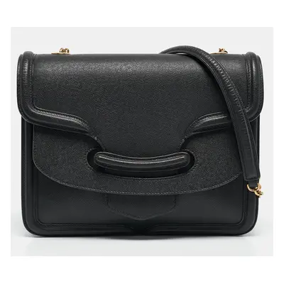 Alexander McQueen Black Leather Heroine Chain Shoulder Bag