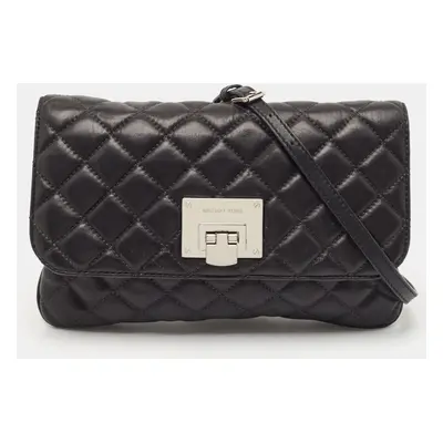 MICHAEL Michael Kors Black Quilted Leather Crossbody Bag