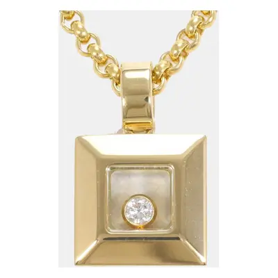 Chopard 18K Yellow Gold and Diamond Happy Diamonds Pendant Necklace