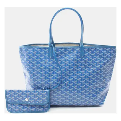 Goyard Blue Goyardine Coated Canvas Saint Louis Tote