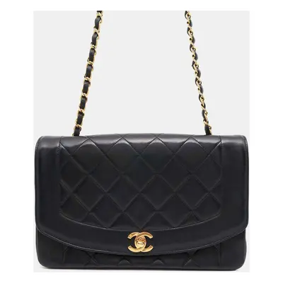 Chanel Black Leather Diana Shoulder Bag