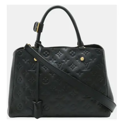 Louis Vuitton Noir Black Monogram Empreinte Montaigne Mm Handbag