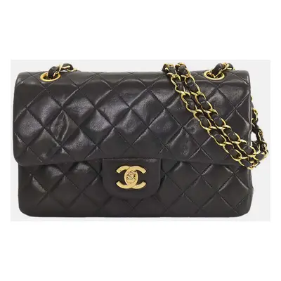 Chanel Black Leather Matelasse Chain Shoulder Bag