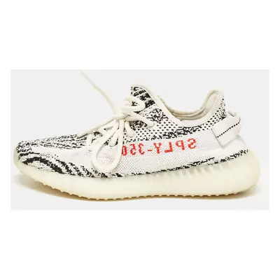 Yeezy x Adidas White/Black Knit Fabric Boost V2 Zebra Sneakers Size 2/3